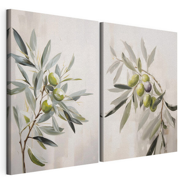 Painting of olives on a branch Painting of olives on a branch