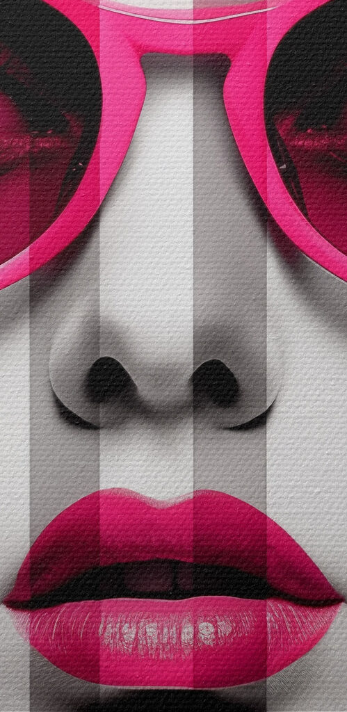 Woman with pink sunglasses