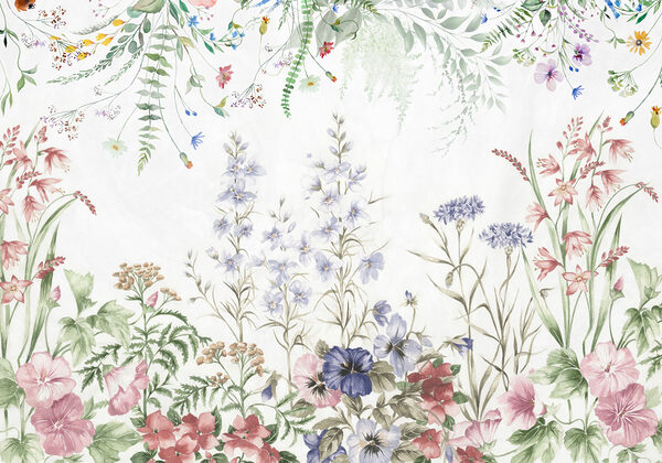 Painting of flowers and leaves Painting of flowers and leaves