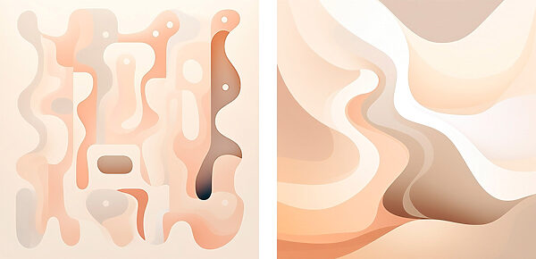 Soft curves in warm colors Soft curves in warm colors