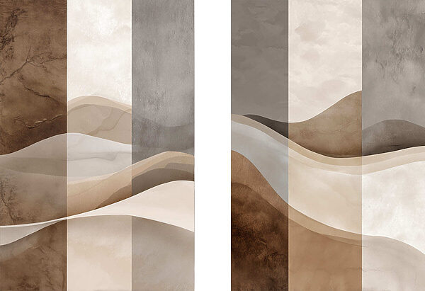 Two images of a desert