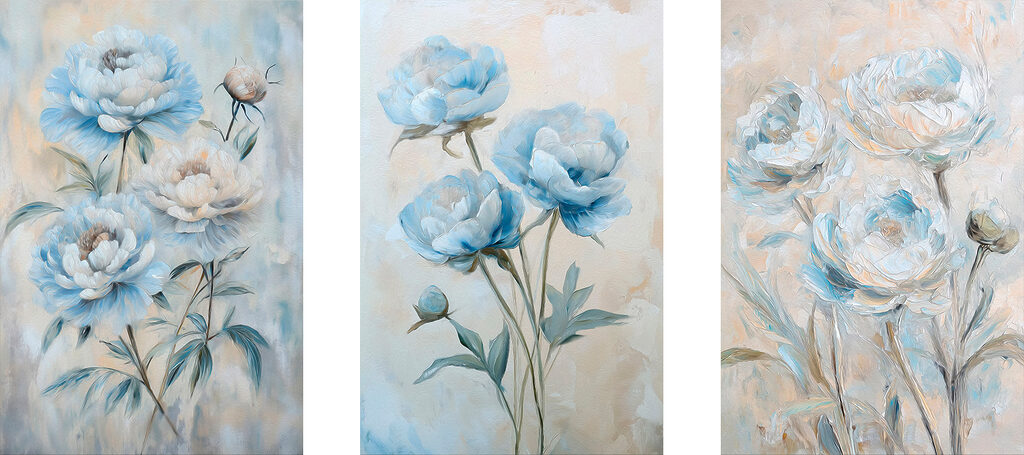 Delicate blooms in soft hues Delicate blooms in soft hues