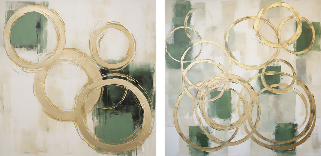 Painting of circles and circles Painting of circles and circles
