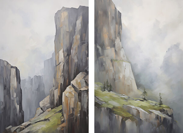 Painting of a mountain
