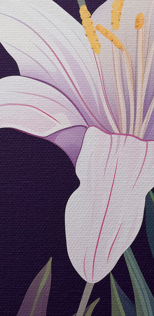 Vibrant flowers in soft hues