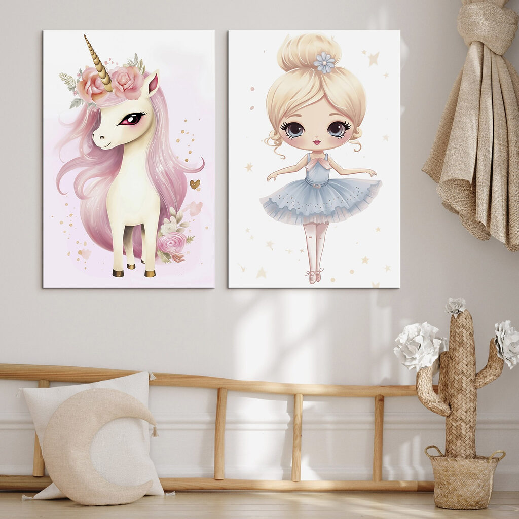 Two posters of a unicorn and a unicorn Two posters of a unicorn and a unicorn