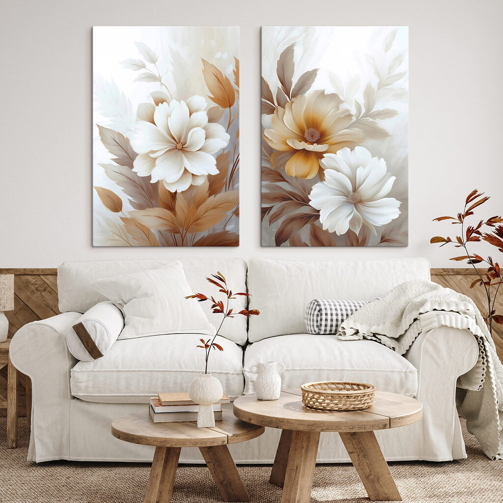 Soft floral elegance in muted tones