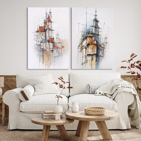 Painting of a castle Painting of a castle