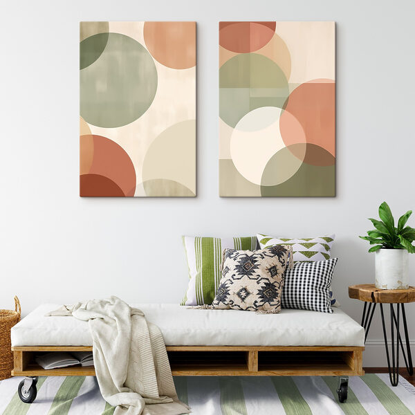 Abstract circles in soft colors