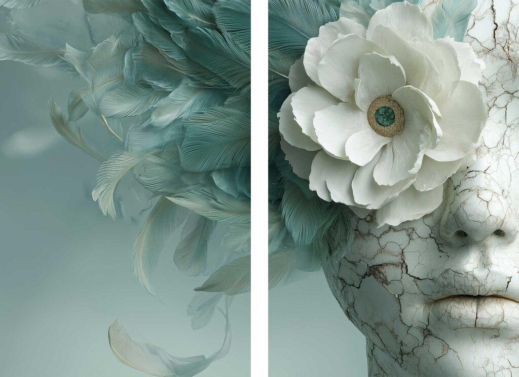 Ethereal design with delicate textures
