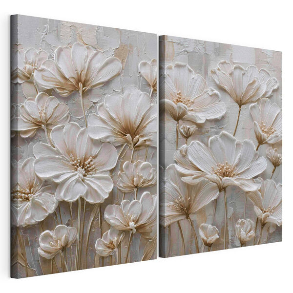 Delicate flowers in soft hues