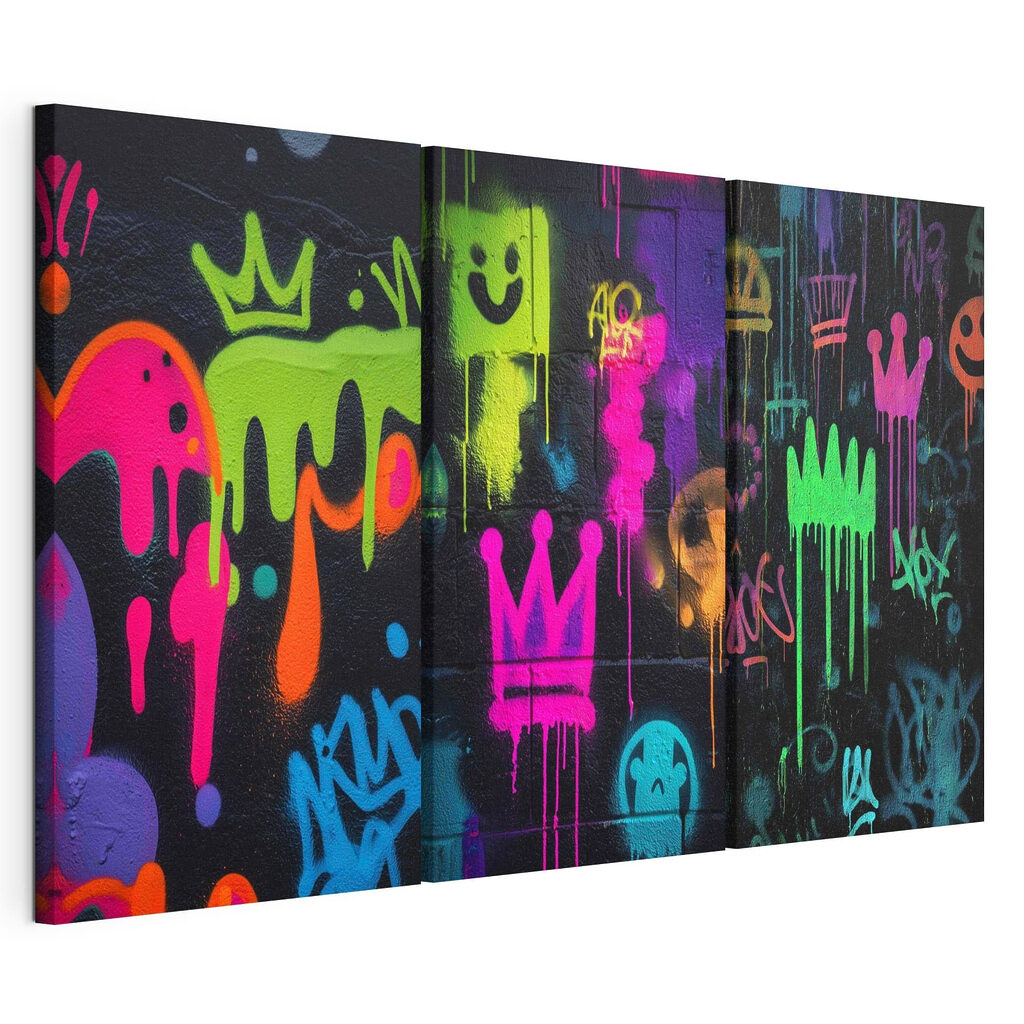 Collage of graffiti on a wall Collage of graffiti on a wall