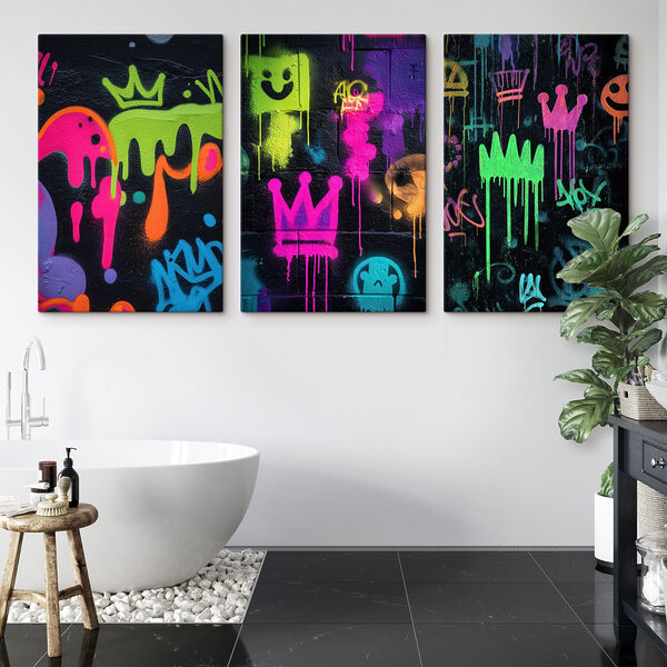 Collage of graffiti on a wall Collage of graffiti on a wall