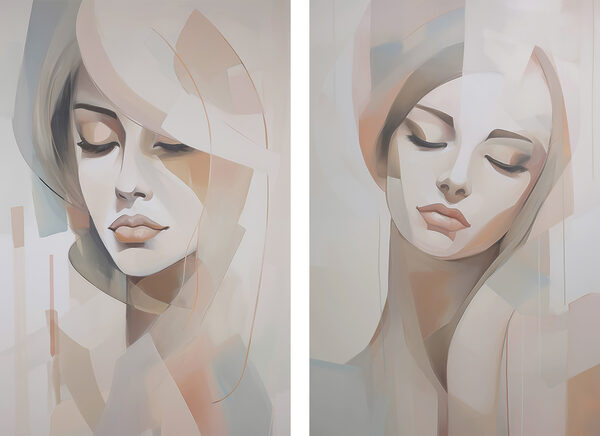 Painting of a woman's face