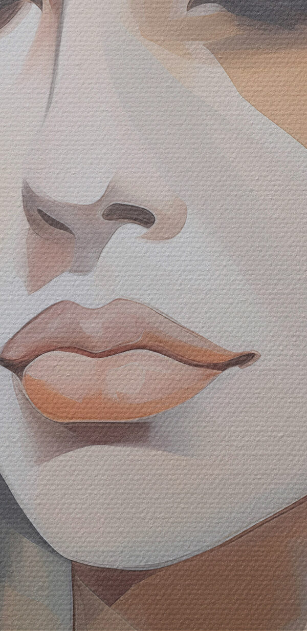 Painting of a woman's face