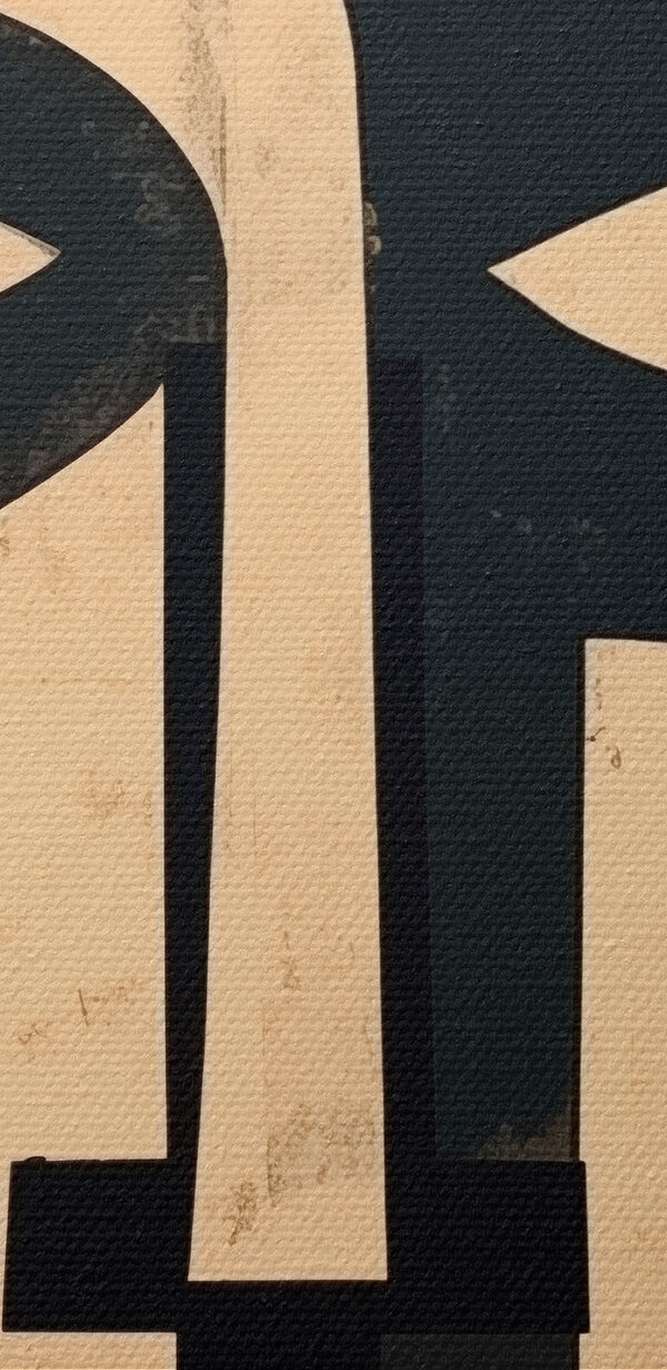 Abstract faces in contrasting designs