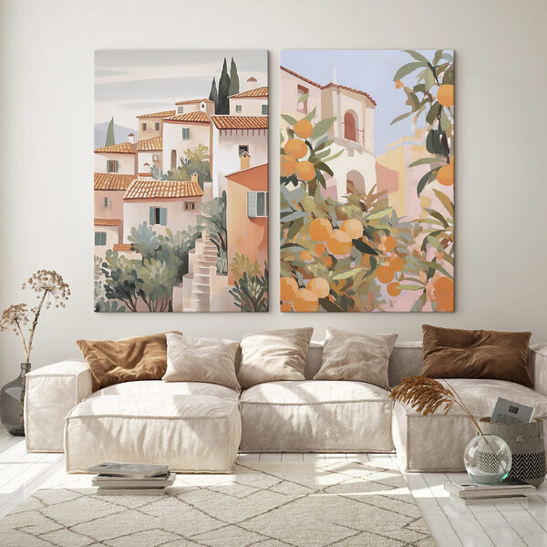 Painting of a city