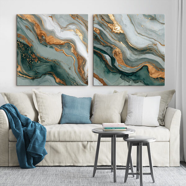 Swirling colors in harmonious pattern