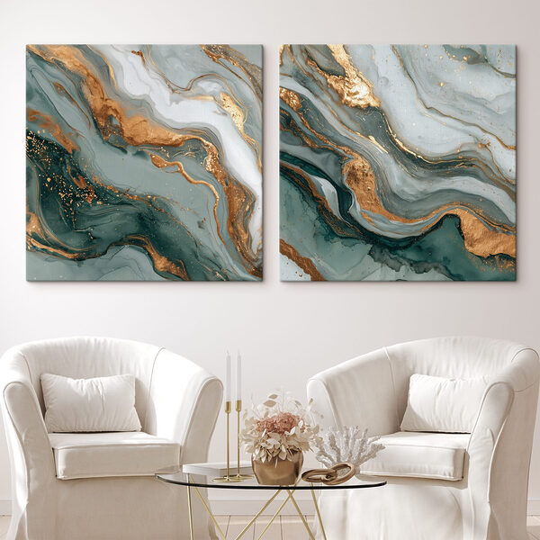 Swirling colors in harmonious pattern