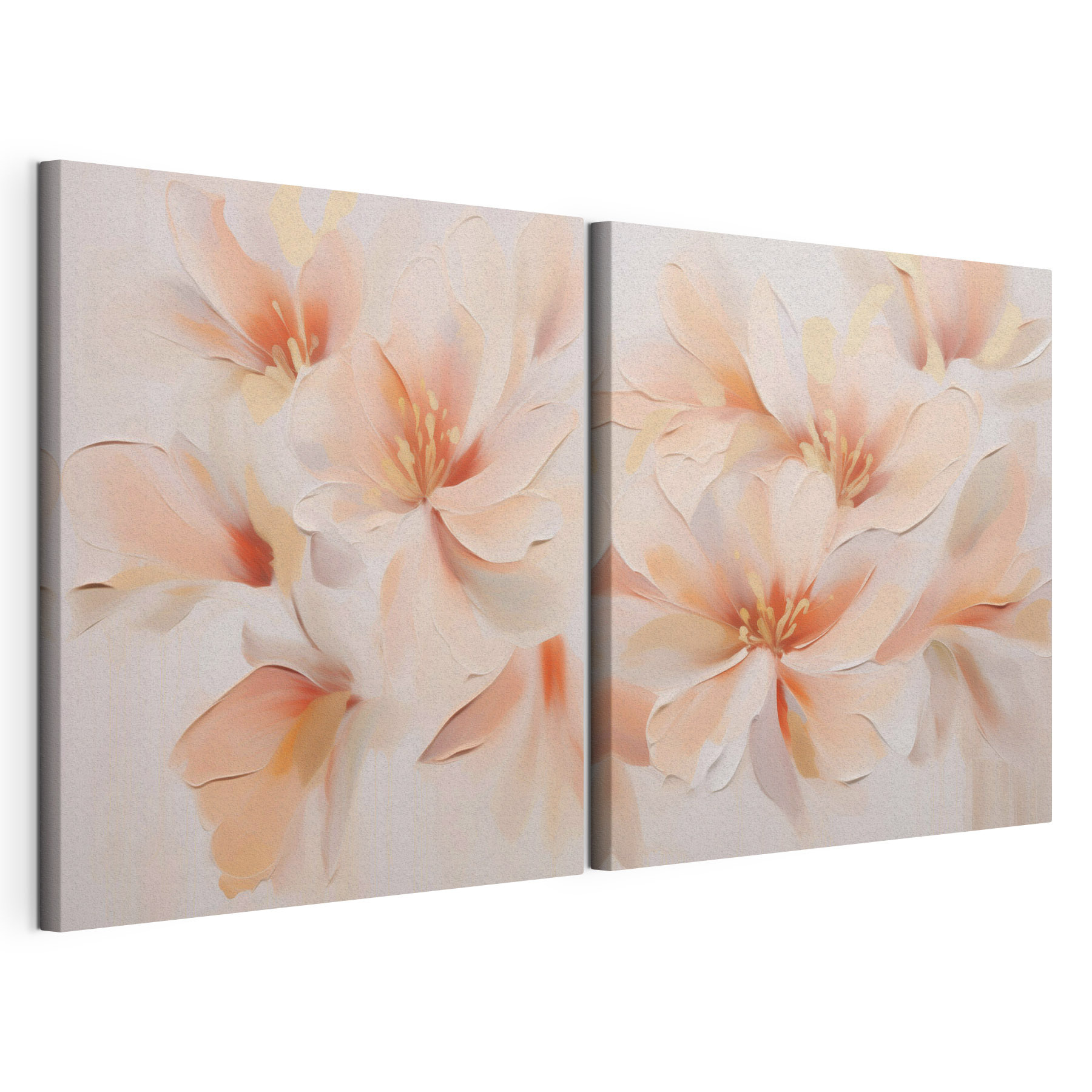 Painting of flowers on a wall Painting of flowers on a wall