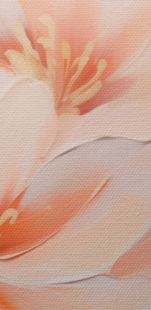 Painting of flowers on a wall Painting of flowers on a wall