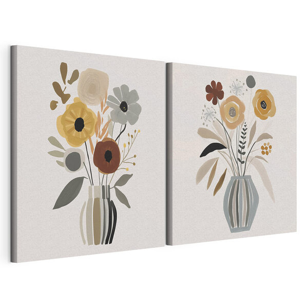Painting of flowers in a vase Painting of flowers in a vase