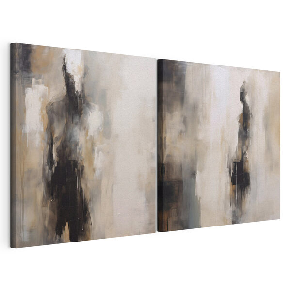 Painting of a white and brown wall Painting of a white and brown wall