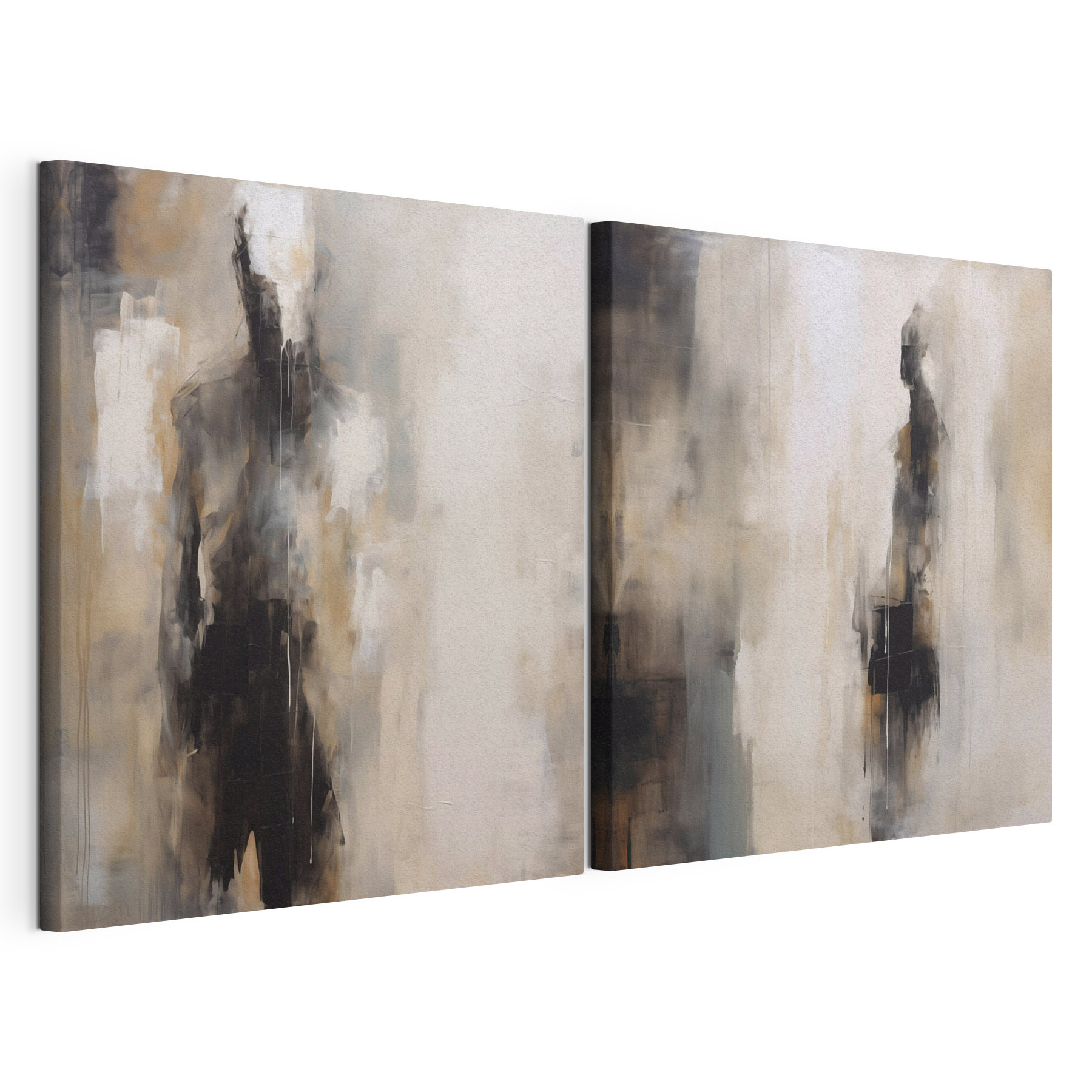 Painting of a white and brown wall Painting of a white and brown wall