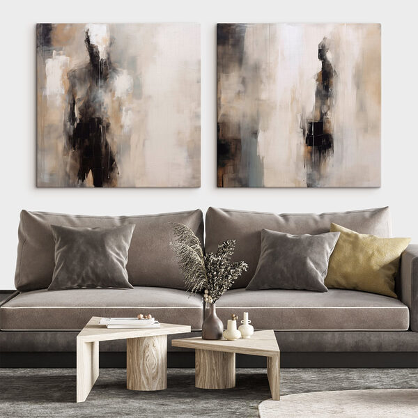 Painting of a white and brown wall Painting of a white and brown wall