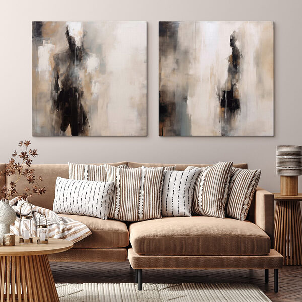 Painting of a white and brown wall Painting of a white and brown wall