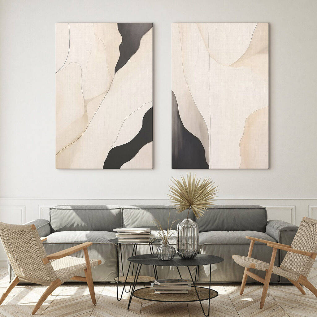 Abstract forms blend in harmony