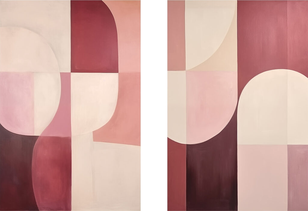 Two paintings of different colors Two paintings of different colors