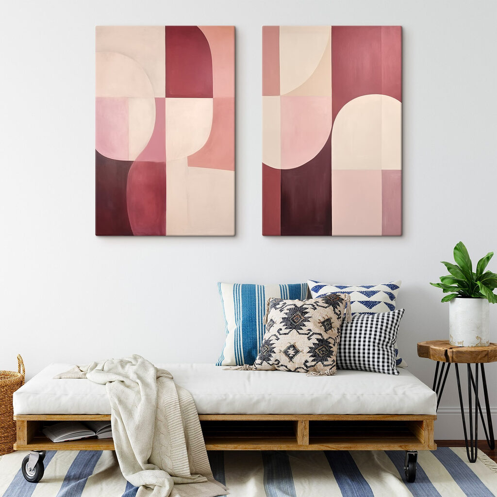 Two paintings of different colors Two paintings of different colors