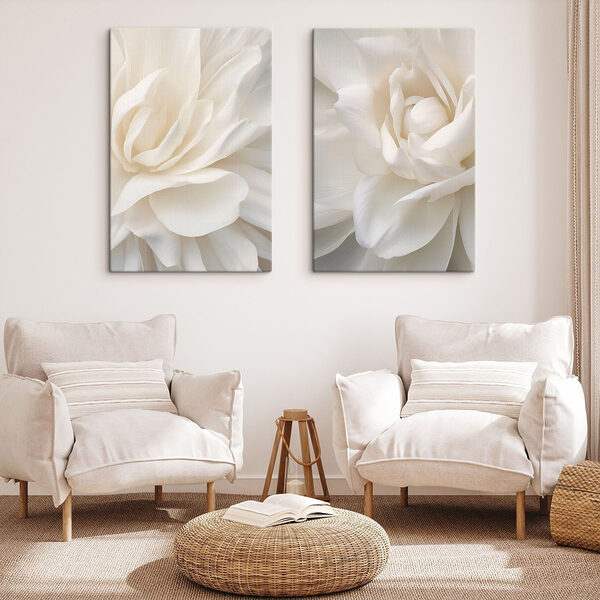 - Elegant petals in soft white hues
