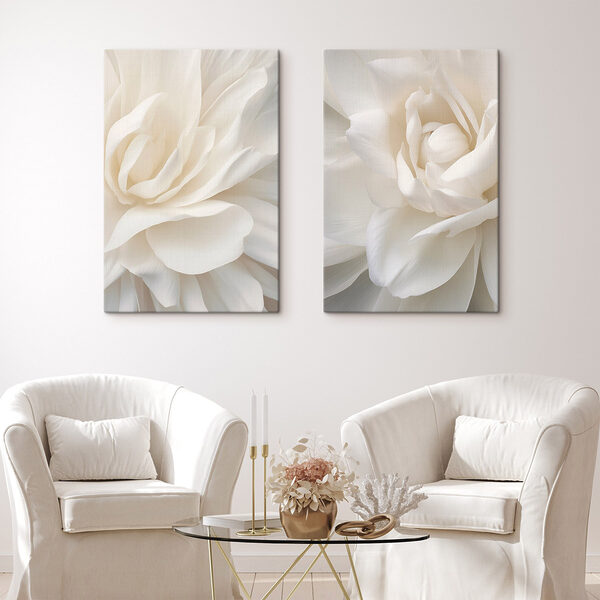 - Elegant petals in soft white hues