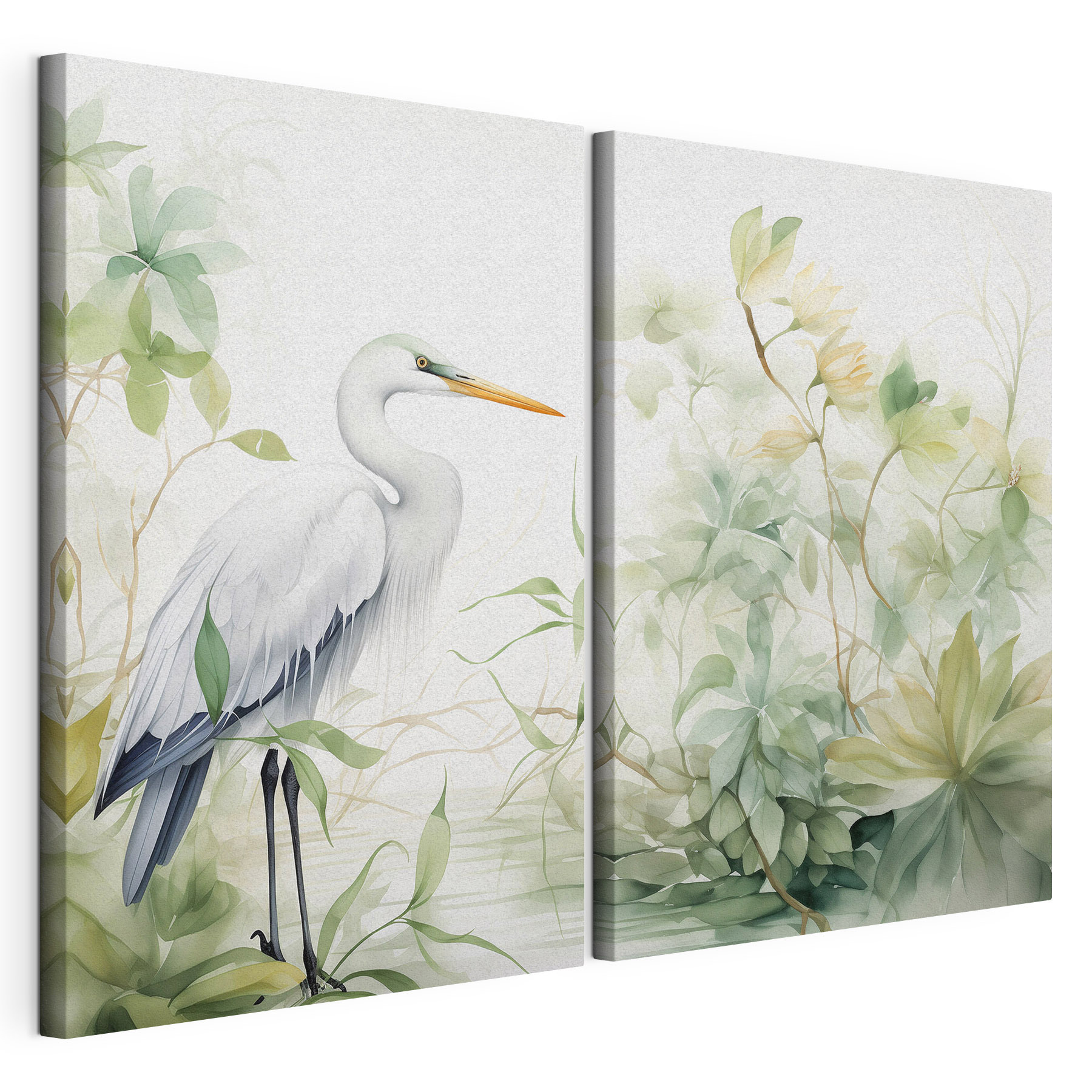 White bird with a long beak and a long beak standing in front of a plant White bird with a long beak and a long beak standing in front of a plant
