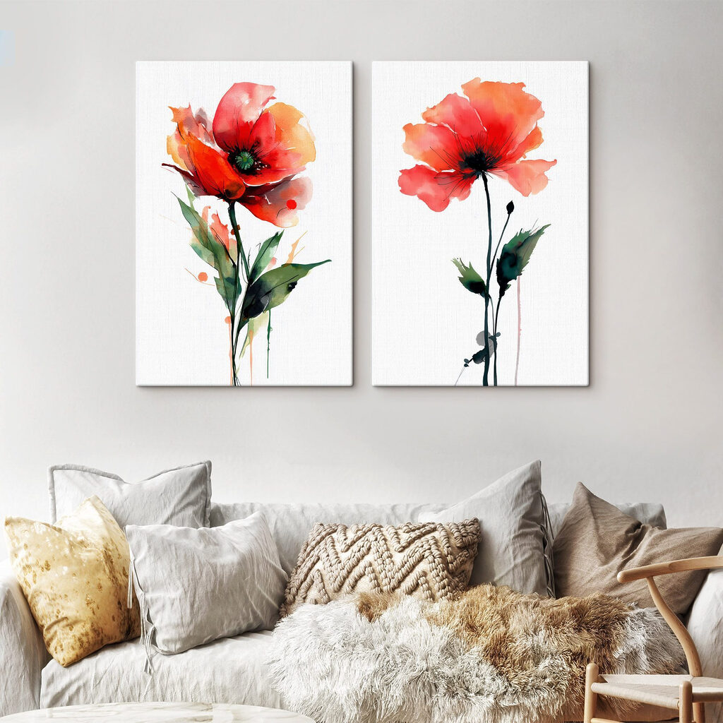 Vibrant flowers in graceful harmony Vibrant flowers in graceful harmony