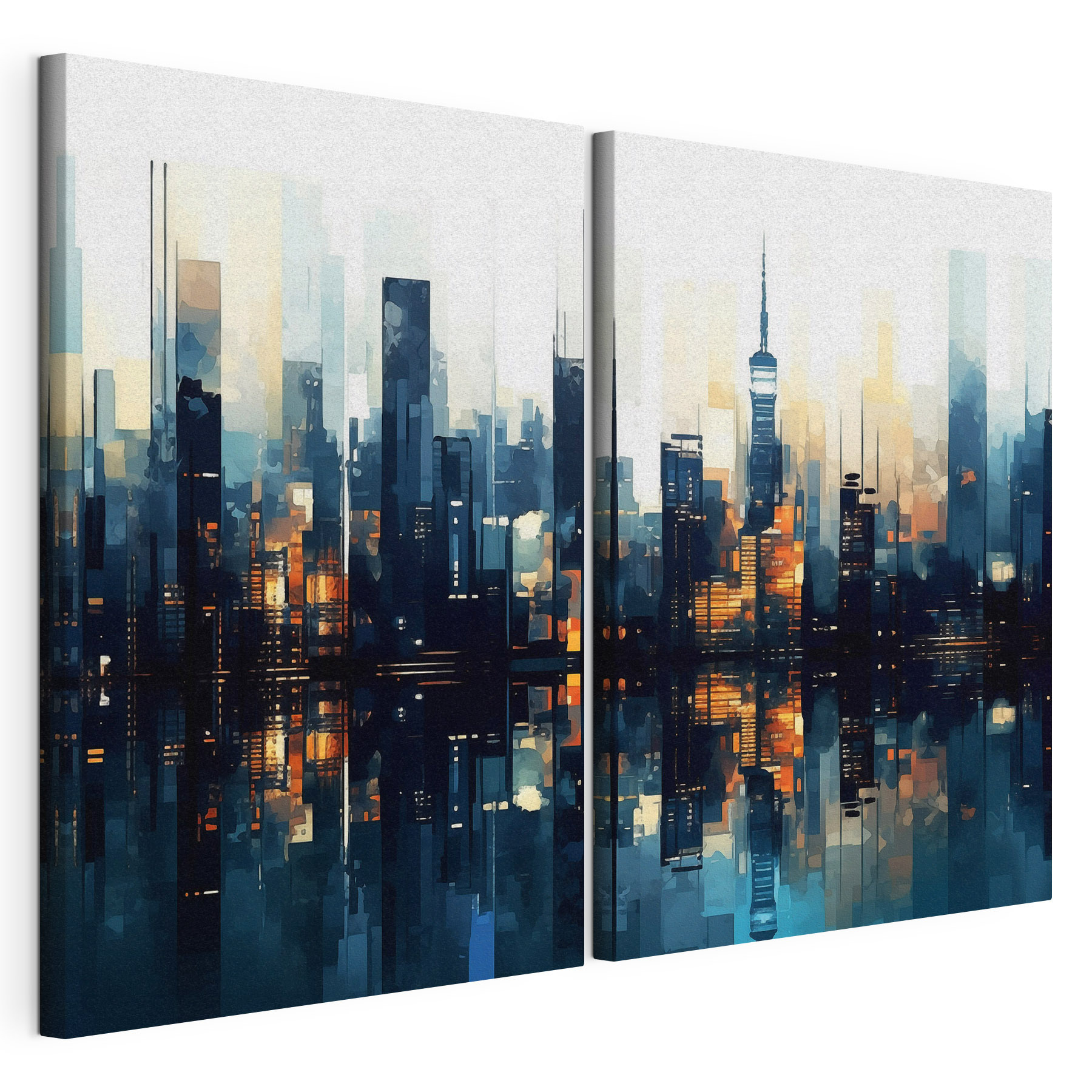 City skyline with a reflection of the water City skyline with a reflection of the water