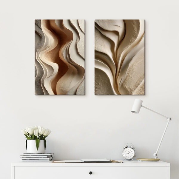Soft curves and warm tones entwine Soft curves and warm tones entwine