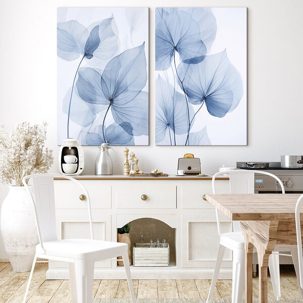 Delicate blue leaves in soft hues Delicate blue leaves in soft hues