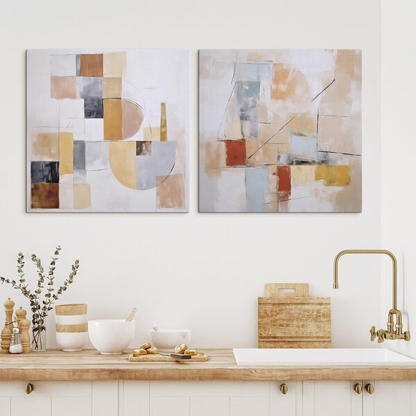 Two paintings of different colors Two paintings of different colors