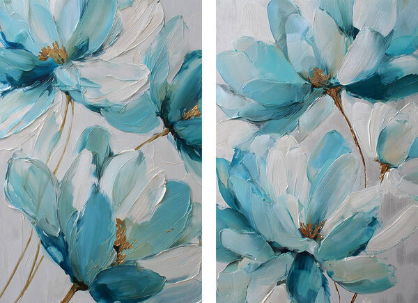 Vibrant blossoms in soft blue hues Vibrant blossoms in soft blue hues