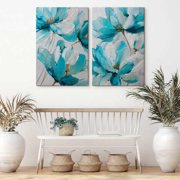 Vibrant blossoms in soft blue hues Vibrant blossoms in soft blue hues