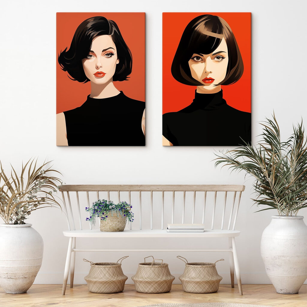Woman with short hair Woman with short hair