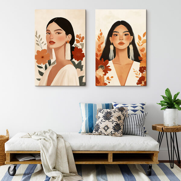 Collage of a woman with flowers Collage of a woman with flowers