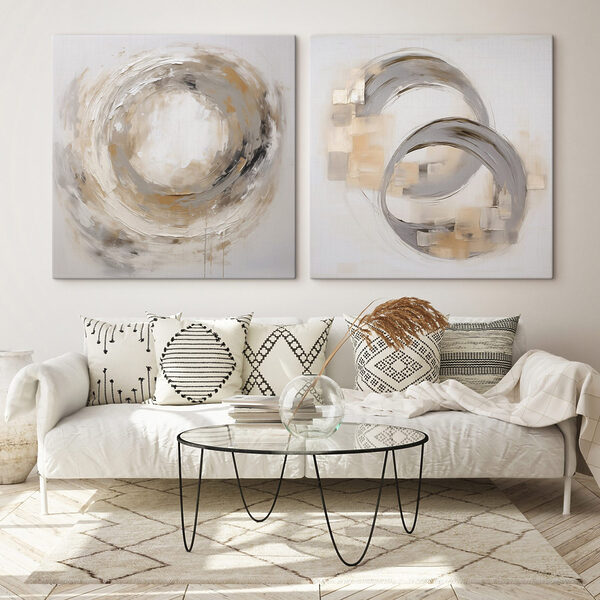 Painting of a circle and a circle Painting of a circle and a circle
