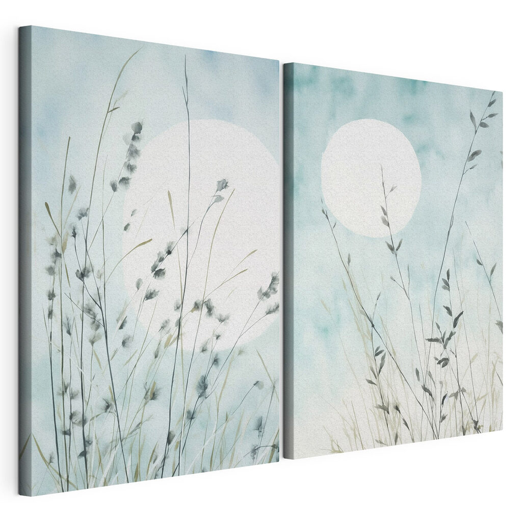 Painting of grass and sun Painting of grass and sun