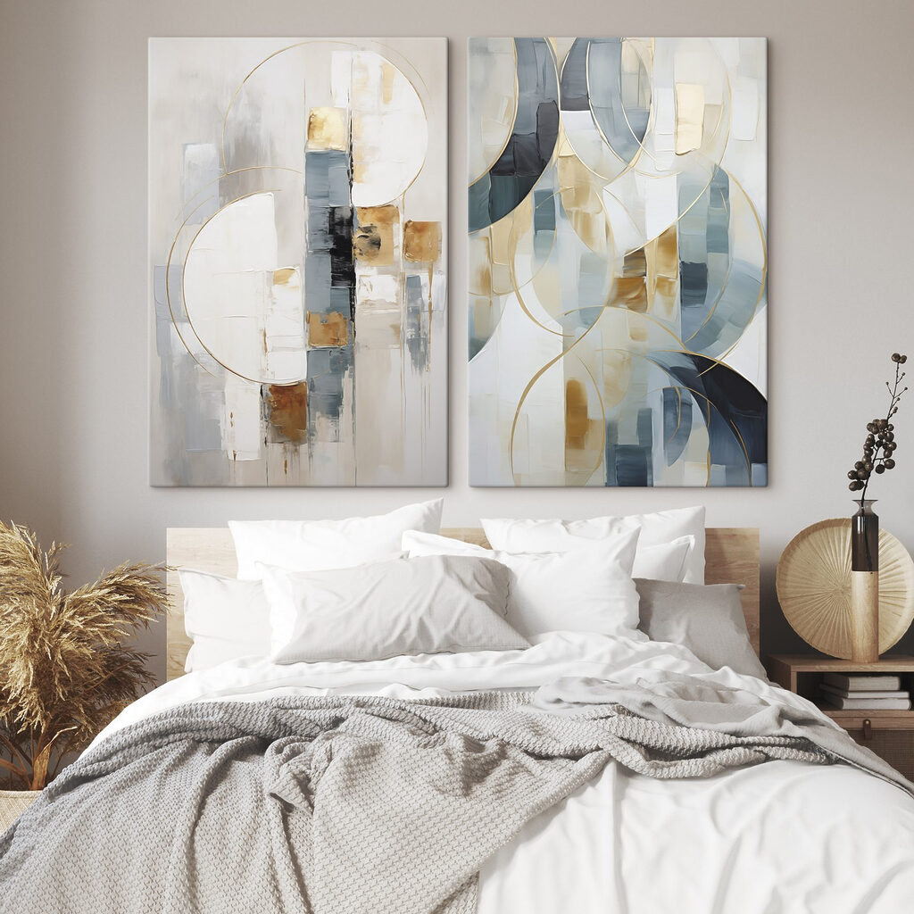Two paintings of different colors Two paintings of different colors