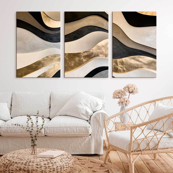 Collage of different colors of wavy patterns Collage of different colors of wavy patterns