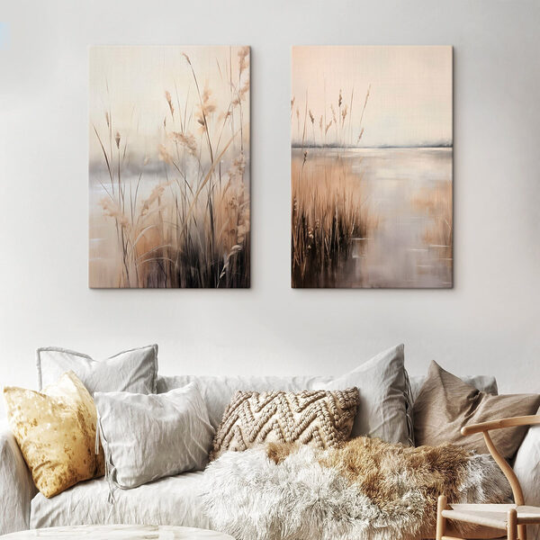 Painting of a marshy area Painting of a marshy area